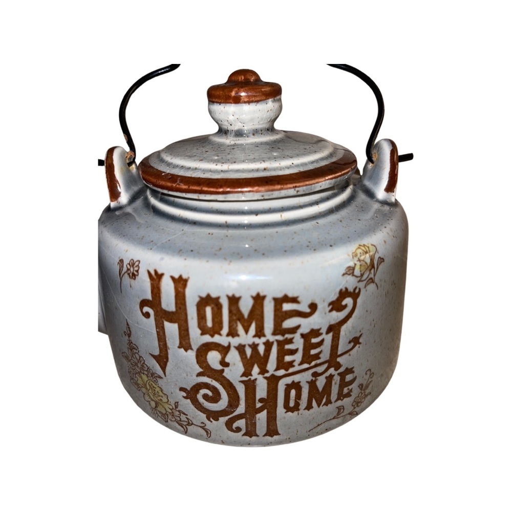 Vintage “Home Sweet Home” Giftcraft Teapot: Stoneware: Home Decor: Japan - Picture 2 of 5